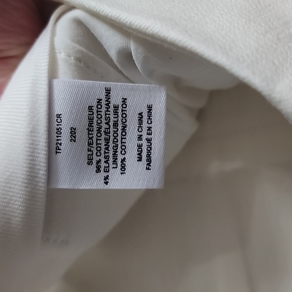 NWOT DEREK LAM 10 CROSBY - Bianca Split Ankle Crop Pants in Soft White, size 8 - Picture 6 of 8